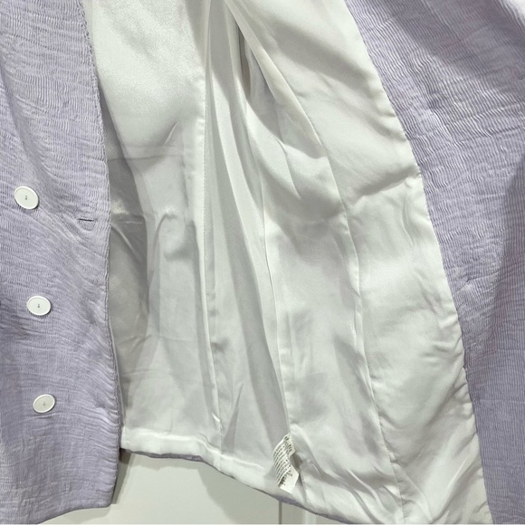 Like New Lavender Endless Rose longline blazer w/ polka dot ruffle sleeve - Picture 7 of 10